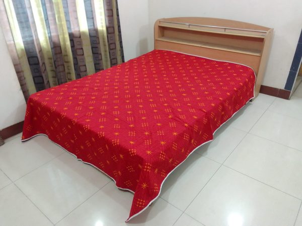 Red Colore Premium Cotton Nakshi Katha