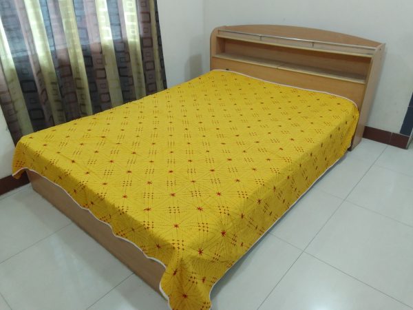 Premium Cotton Nakshi Katha Yellow Color